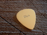 brass guitar pick - yes I did - Dick Pick