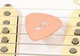 8th Note Guitar Pick in Copper with Musical Inspiration