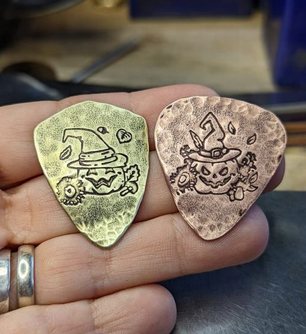 halloween guitar picks - playable pumpkin picks