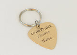 Couldn’t Pick a better Nurse Guitar Pick Keychain in Bronze