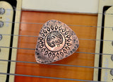 copper guitar pick - playable with sun and moon