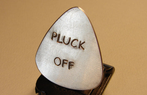 Guitar Pick Pluck Off Handmade from Aluminum