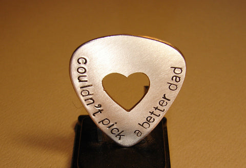 Could not pick a better dad bronze handmade guitar pick