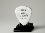 Pick Size Doesn't Matter Handmade Aluminum Guitar Pick