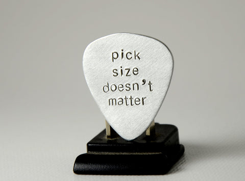 Pick Size Doesn't Matter Handmade Aluminum Guitar Pick