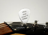 Pick Size Doesn't Matter Handmade Aluminum Guitar Pick