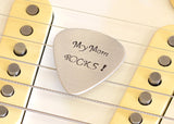 My Mom Rocks Guitar Pick for a Rocking Mom Handmade from Aluminum