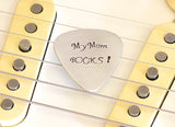 My Mom Rocks Guitar Pick for a Rocking Mom Handmade from Aluminum