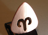 Copper Guitar Pick Handmade with Zodiac Sign