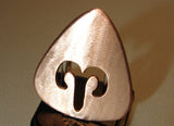 Copper Guitar Pick Handmade with Zodiac Sign