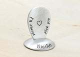 Teardrop Jazz Aluminum Guitar Pick with I'll Always Love You