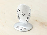 Teardrop Jazz Aluminum Guitar Pick with I'll Always Love You