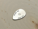 Teardrop Jazz Aluminum Guitar Pick with I'll Always Love You