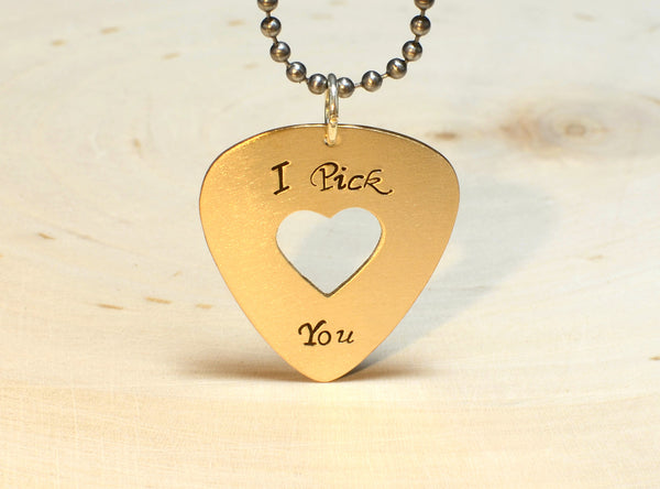 I pick you guitar pick necklace new arrivals