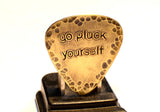 Go Pluck Yourself in Rustic Style with this Brass Guitar Pick