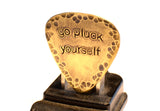 Go Pluck Yourself in Rustic Style with this Brass Guitar Pick