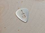 Guitar Pick Sterling Silver with Guitar Cut Out