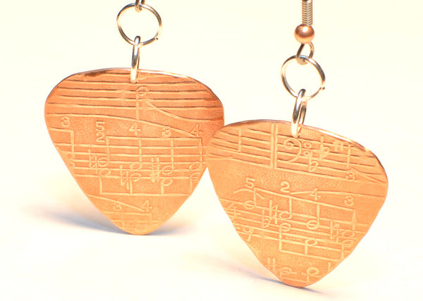 Guitar pick earrings store diy