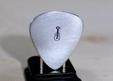 Guitar pick handmade in aluminum for some serious picking