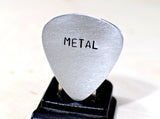 Guitar Pick Handmade from Aluminum for a Metal Head