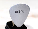 Guitar Pick Handmade from Aluminum for a Metal Head