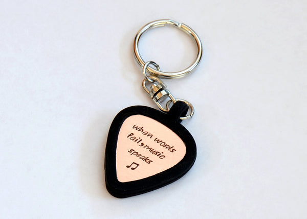 Custom guitar pick keychain outlet