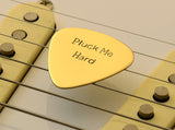 Pluck me hard bronze guitar pick for the serious musician