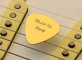 Pluck me hard bronze guitar pick for the serious musician