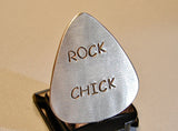 Guitar Pick for the Rock Chick Handmade from Aluminum