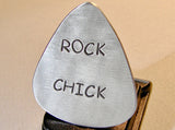 Guitar Pick for the Rock Chick Handmade from Aluminum