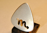 Aluminum Guitar Pick Handmade with Personalized Zodiac Sign