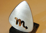 Aluminum Guitar Pick Handmade with Personalized Zodiac Sign
