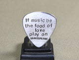 Shakespearian aluminum guitar pick