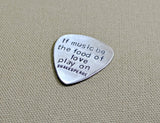 Shakespearian aluminum guitar pick