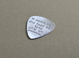 Shakespearian aluminum guitar pick