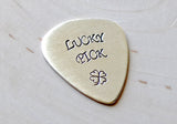 Lucky Guitar Pick in Sterling Silver