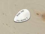 Aluminum Teardrop Jazz Guitar Pick with You Rock My World