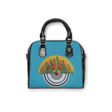 Shoulder Handbag blue with my cactus drawings