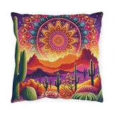 Mandala dot art outdoor pillow