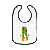 Baby Bib with cute cactus