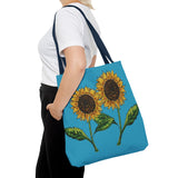 Copy of sunflowers tote with my own drawings - blue