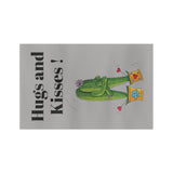 cactus tea towel with Hugs and Kisses