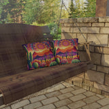 Mandala dot art outdoor pillow
