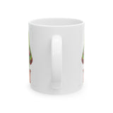 Cactus coffee mug with guitar playing Saguaro and You Pricking Rock - my original drawing