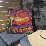 Mandala dot art outdoor pillow