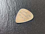 Sterling silver guitar pick for 25th anniversary - custom guitar pick