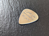 Sterling silver guitar pick for 25th anniversary - custom guitar pick