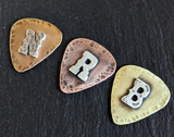 guitar picks with your choice of metal and letter style
