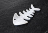 Fish bone guitar pick - aluminum - handmade and playable