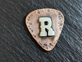 guitar picks with your choice of metal and letter style